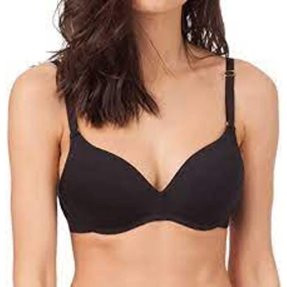 LIVELY All Day Full Coverage Wireless Push Up Bra Underwire Black Women's SZ 32B